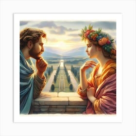 Jesus And Mary 1 Art Print