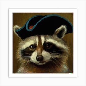 Pirate Hat Raccoon Art Print