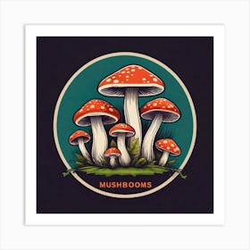 Mushroom Logo 3 Art Print