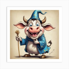 Wizard Cow Art Print