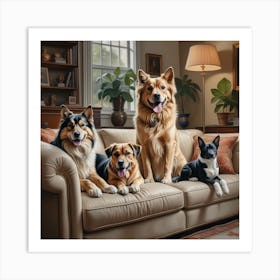 A Detailed Portrait Showcasing  Cherished Fur Babies Each Unique Personality Shining Through Th 72679591 Art Print