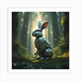 Robot Bunny Art Print