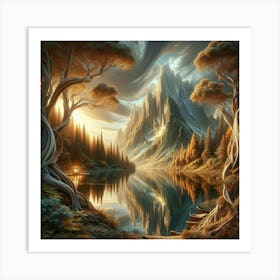 Mountain Lake Art Print