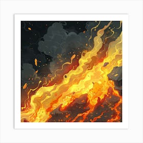 Lava melting Art Print