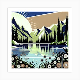 Saskatchewan 2 Art Deco Art Print