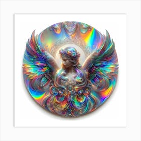 Translucent Angel Beauty 1 Color Illustration Art Print