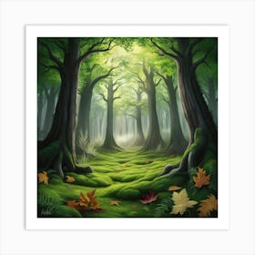 Mossy Forest Art Print