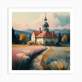 Very Soft Watercolor Paint Style Muted Colors (3) Art Print