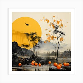 Citrus Mountain Art Print