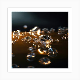 Diamonds Stock Videos & Royalty-Free Footage Art Print