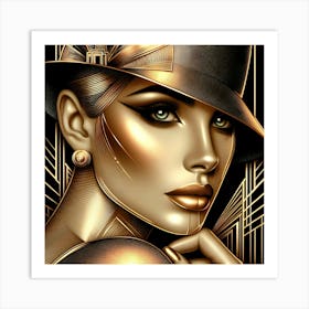 Deco Girl Art Print