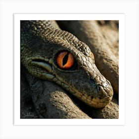 Crocodile Art Print