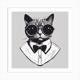 Cat With Sunglasses Art Print