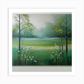 Default Original Landscape Plants Oil Painting 18 Art Print