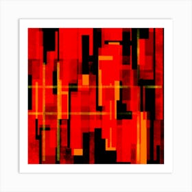 Abstract Red and Orange Art Print