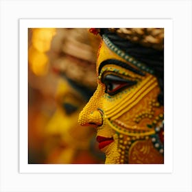 Portrait Of Hindu Goddess Art Print