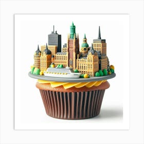 Cityscape Cupcake Art Print