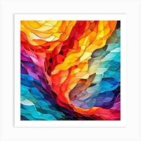 Colorful Texture Pattern Design Art Shapes Gradient Vibrant Fluid Composition Contemporary (3) Art Print