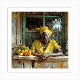 Woman Selling Fruit Art Print