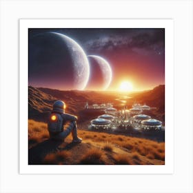 Space Landscape Art Print