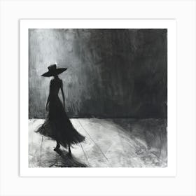 Woman In Hat 3 Art Print