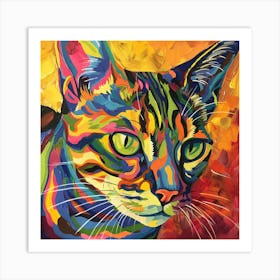 Kisha2849 Bengal Cat Colorful Picasso Style Full Page No Negati E4e714f6 Fe1d 4c73 A88f 645524c21b40 Art Print