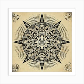 Tattoo Sun 4 Art Print