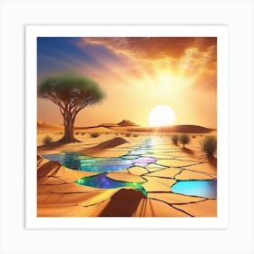 Arid Desert Landscape 1 Art Print