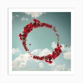 Circle Of Flowers Art Print