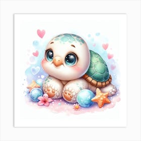 Cute Turtle Art Print