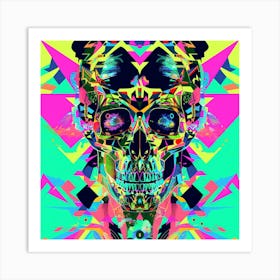 Psychedelic Skull 26 Art Print