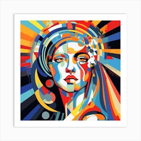 Girl In A Rainbow Art Print