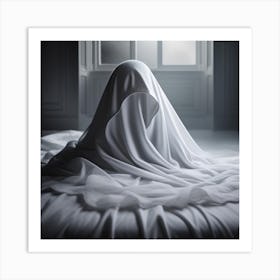 Ghost In Bed Art Print