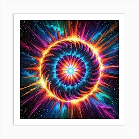 Psychedelic Starburst Art Print