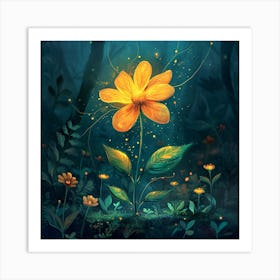 Fairy Flower In The Forest Art Print