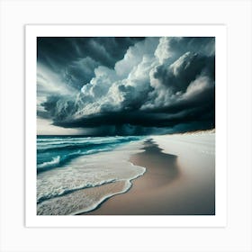 Storm At The Beach Art Print