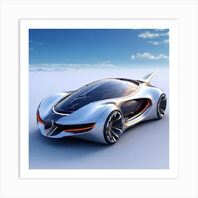 Futuristic Car 3D art print 1 Art Print