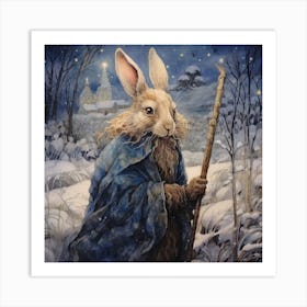 Eilion, A Winter Wonderland Magical Creature of the Enchanted Lands Art Print