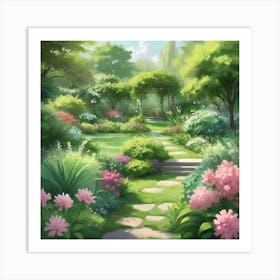 Garden Path 4 Art Print