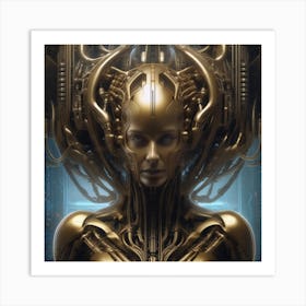 Cybernetic Woman Art Print