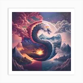 Dragon Yin Art Print