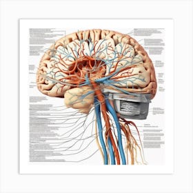 Nervous System Inside Brain (10) Art Print