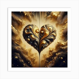 Heart Of Gold 6 Art Print