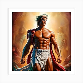 A Digital Painting Inspired By A Famous Mythological Story, Such As Greek Or Norse Mythology Art Print