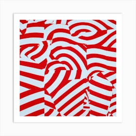 Red And White Stripes Art Print