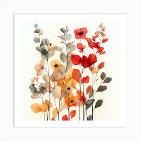 Abstract Flowers 3 Art Print