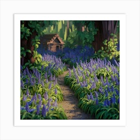 Bluebells In The Woods Art Print