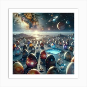 Space Eggs Art Print