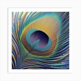 Peacock feather 3 Art Print