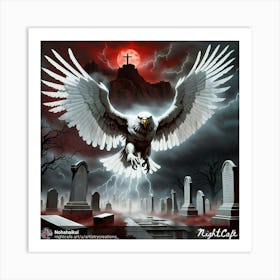 Eagle In The Graveyard 2 Art Print